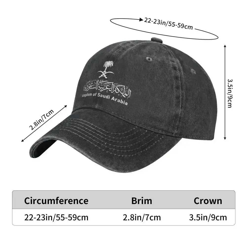 Custom Cotton Kingdom Of Saudi Arabia Baseball Cap Sun Protection